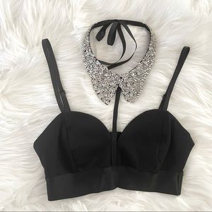 **NWT** Bebe Collar Top